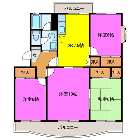 クレールいわたの物件間取画像